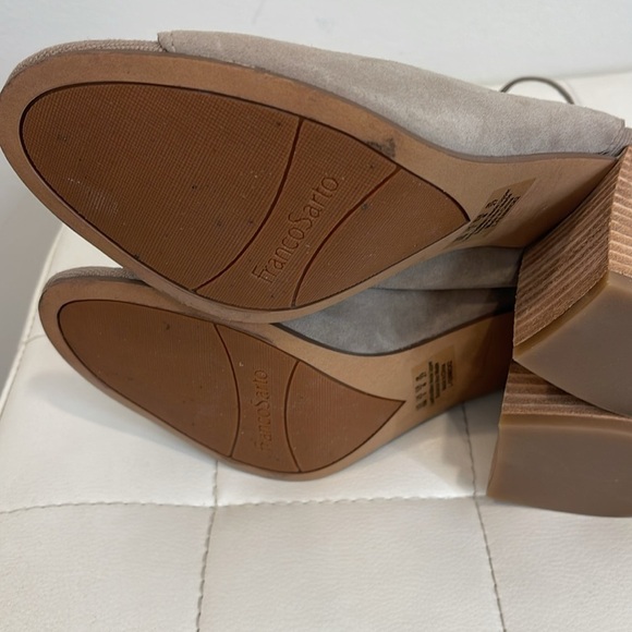 FRANCO SARTO SUEDE TIE BACK ANKLE BOOTS FENWICK 10M - Picture 4 of 5